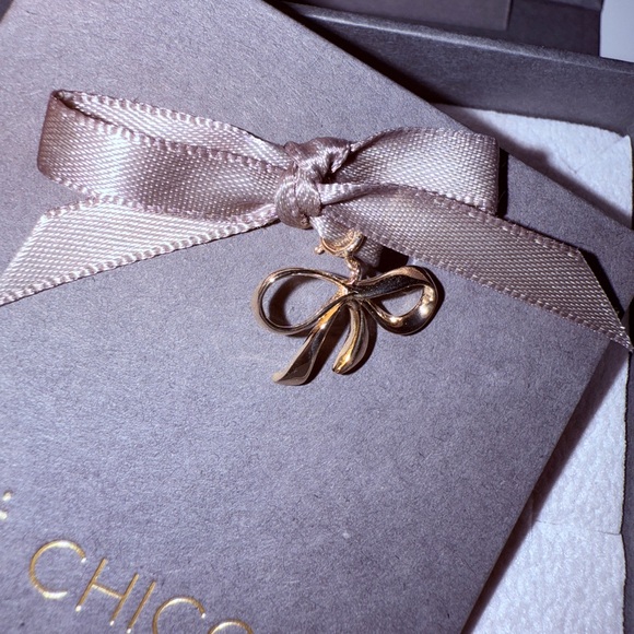 Zoe CHICCO 14K Gold Bow Pendant Necklace - Picture 1 of 4